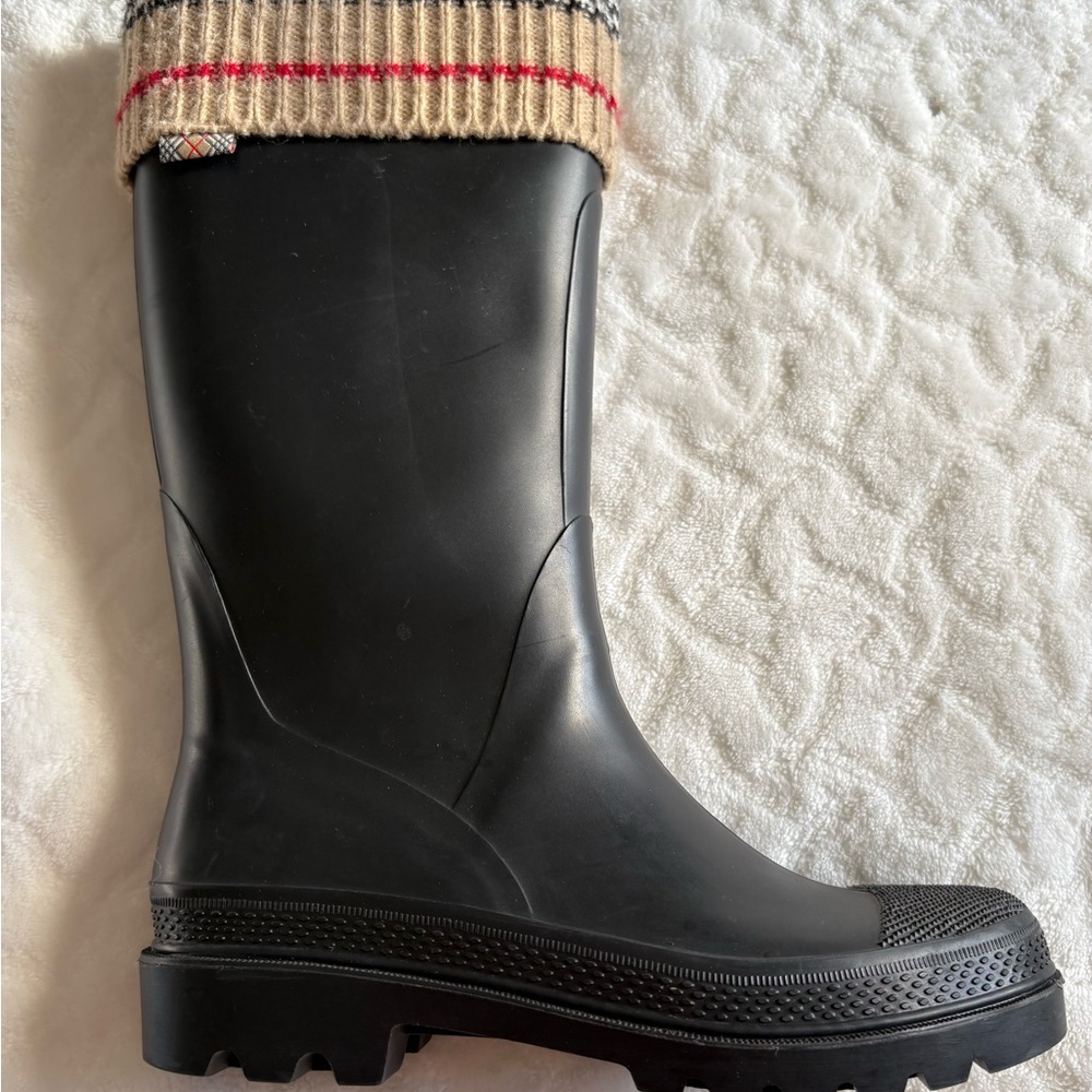 Burberry Black Rubber Sole Boots